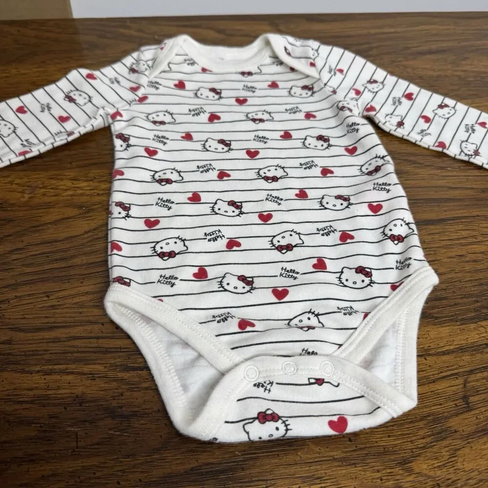 Hello Kitty Sanrio‎ 2024 One Piece Size 9M Months Long Sleeve Bodysuit